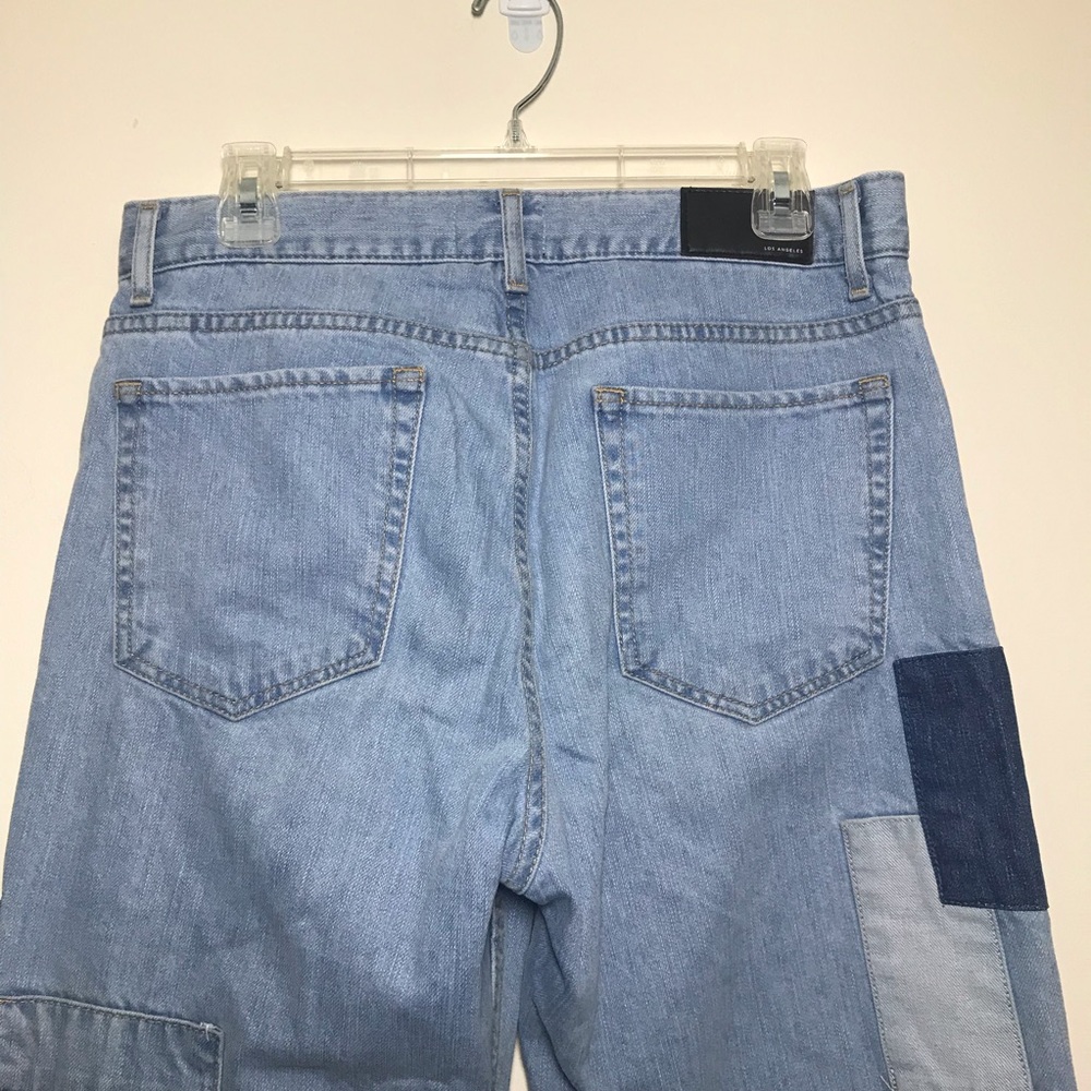 Patch denim straight jeans XL 33 foreve 21 - Picture 11 of 12